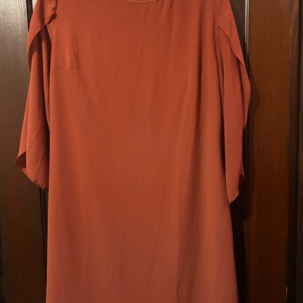 Elegant Rust Orange Dress